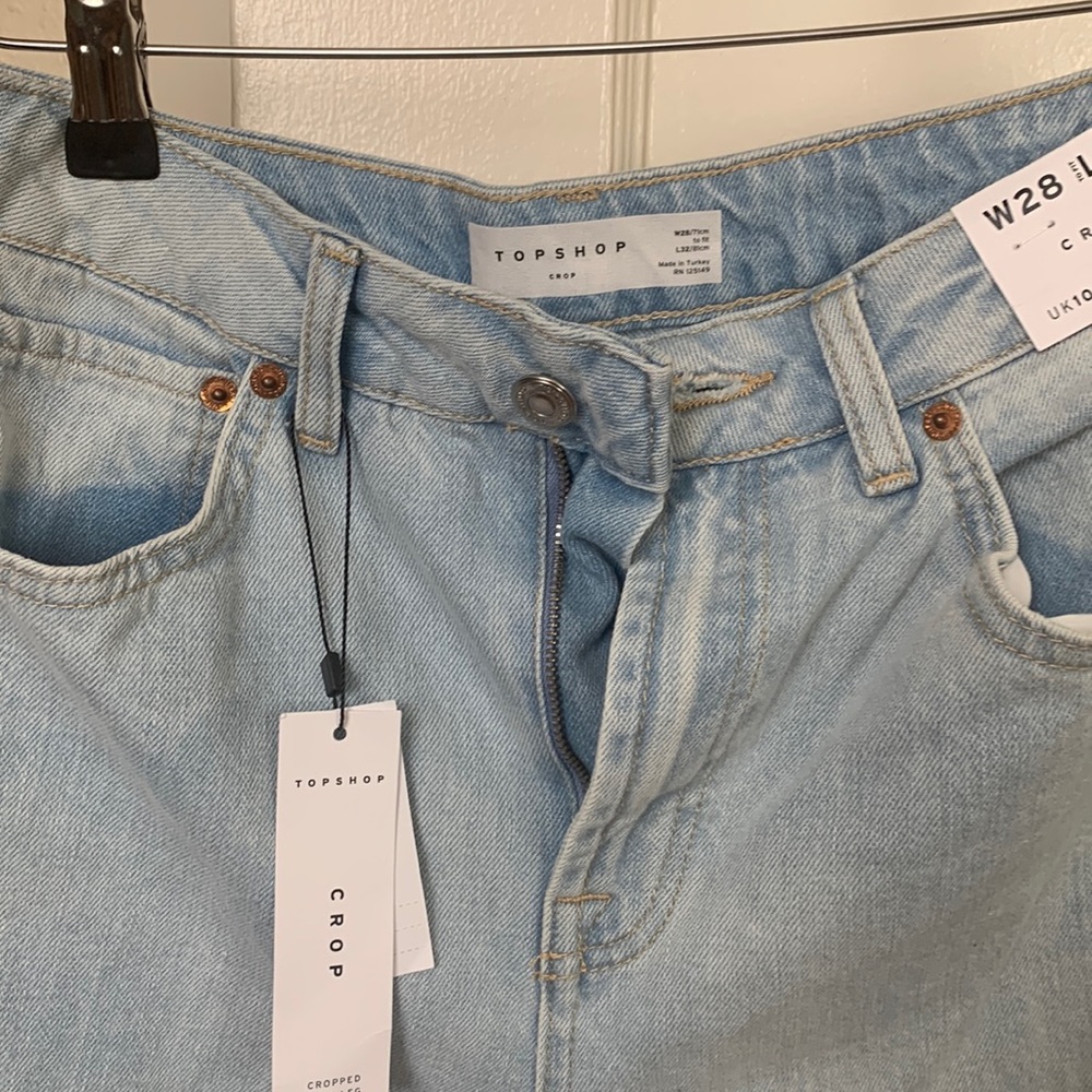 Topshop ASOS wide leg crop jeans